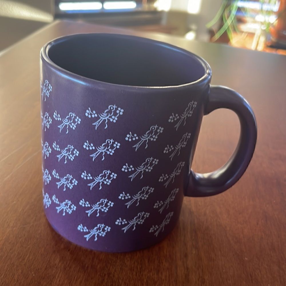Waechtersbach West Germany Dark Purple Songbird Mug